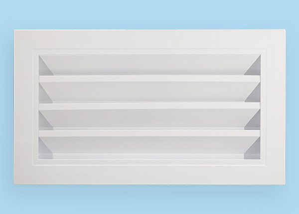 PVC Hinged Air Return Grille - No Damper, White Finish detail 11