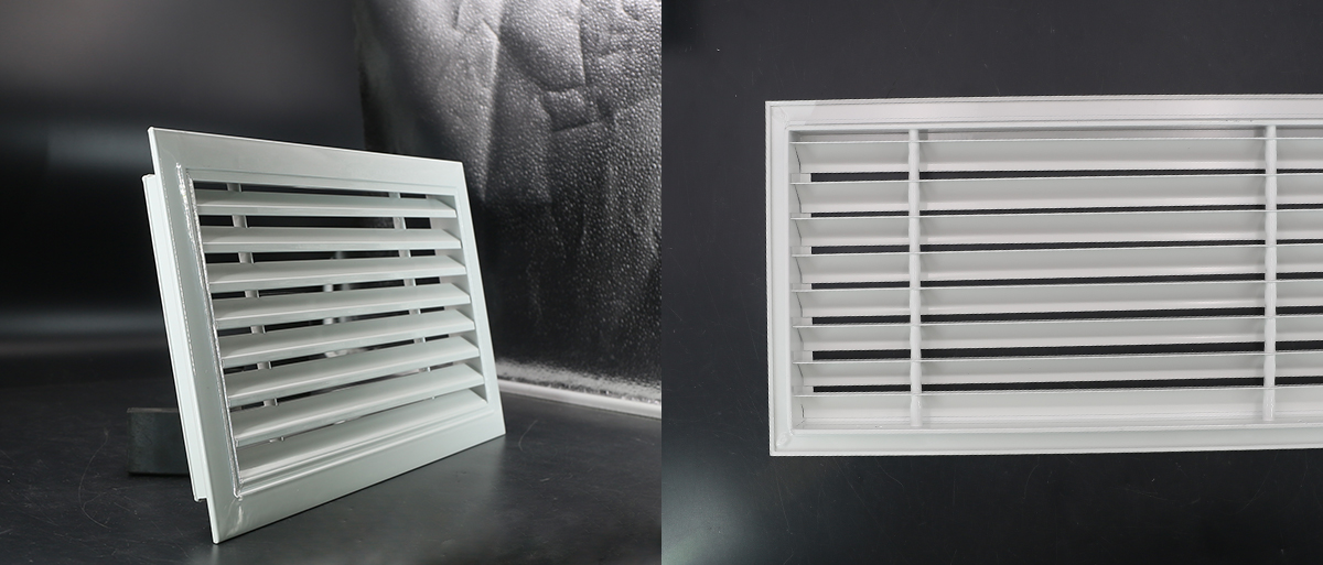 PVC Hinged Air Return Grille - No Damper, White Finish detail 2