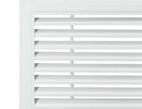 PVC Hinged Air Return Grille - No Damper, White Finish detail 7