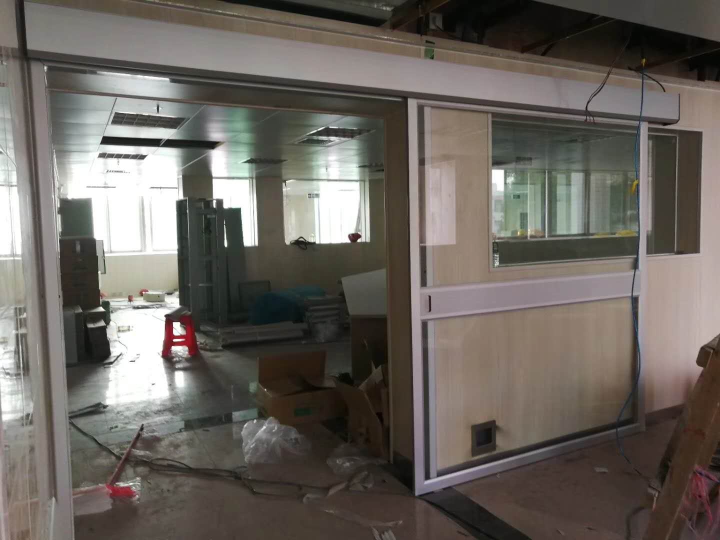 Interior Hospital Single Leaf Glass Door / Glass Sliding Door FHD-302