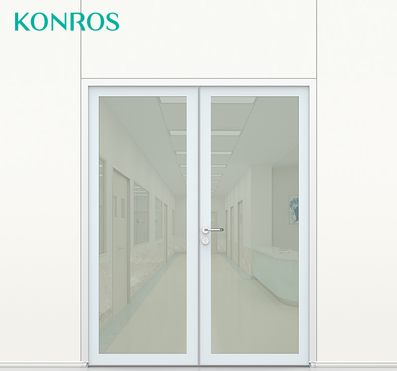 Interior Hospital Single Leaf Glass Door / Glass Sliding Door detail 3
