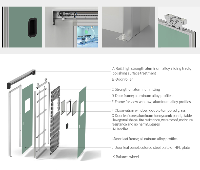 Hospital Patient Room Door Fulfils All Hygiene Regulations detail 5