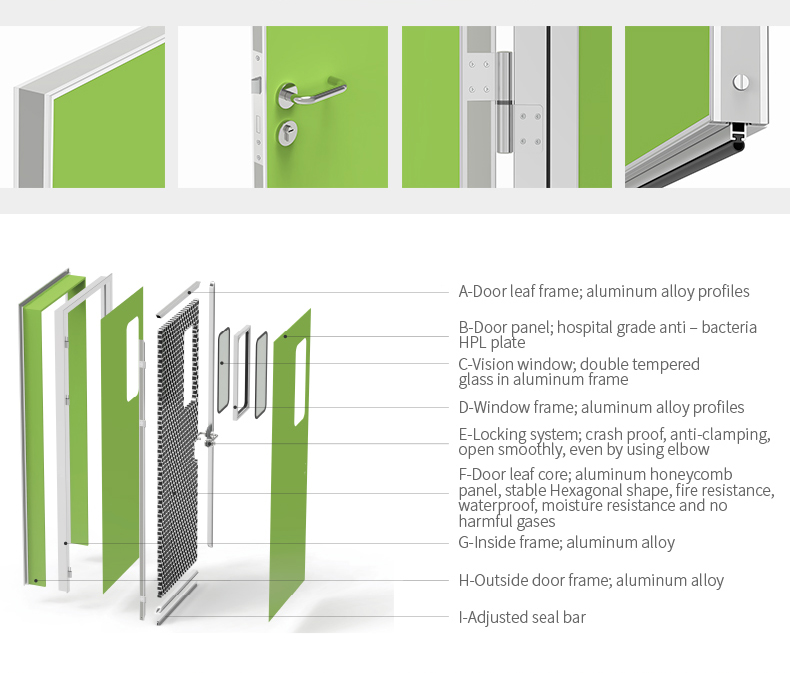 Fire Rated Steel Door for Medical Buildings & Hospitals detail 5