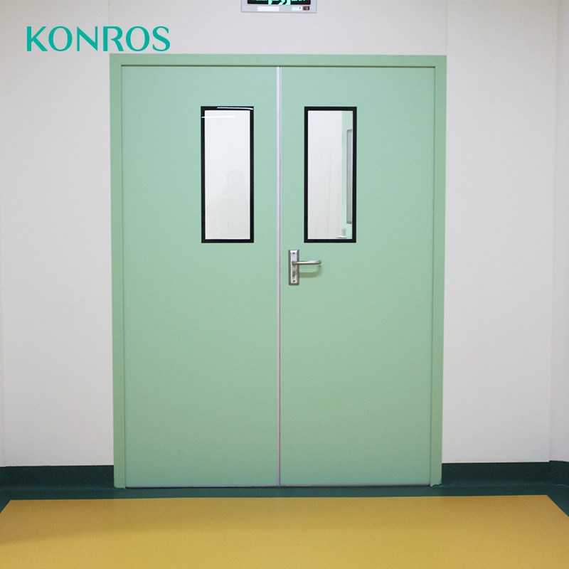 HPL Laminate Flush Hospital Door, Same-Color Aluminium Frame FHD-105
